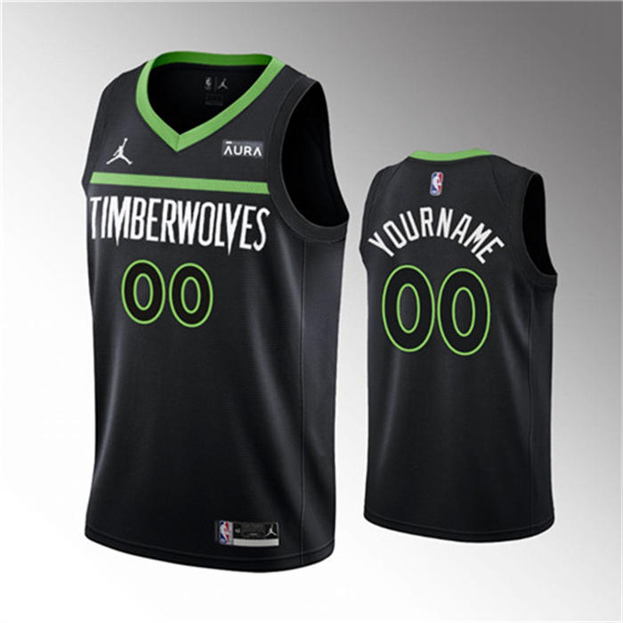 Youth Minnesota Timberwolves Active Player Custom Black Statement Edition Stitched Basketball Jersey